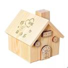 Coin Bank, grande casa de madeira, cofrinho doméstico, feito à mão Coin Bank, grande casa de madeira, cofrinho doméstico, feito à mão
