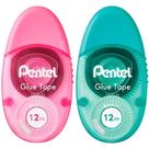 Cola Adesiva 2 Fitas De Colagem Pentel 12m Escolar Tampa