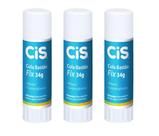 Cola Bastão CIS Fix 34g Escolar e Artesanato C/3 Unidades