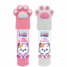 Cola Bastão Patinhas Escolar Desenho Fofa Branca Rosa 90g