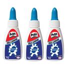 Cola branca 35g líquida lavável pritt tenaz kit 3 un escolar