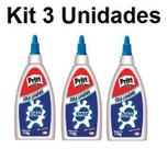 Cola Branca Tenaz Pritt 110g Não Tóxica Escolar Lavável 3und