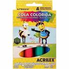 Cola Colorida 23g 4 Cores - Acrilex Cola Colorida 23g 4 Cores - Acrilex