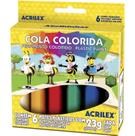 Cola Colorida 23g - 6 cores - Acrilex - UNICA
