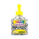 Cola Confetti Acrilex 95g Preto Espacial