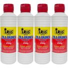 Cola Escolar IRIS Branca 250G. Pacote com 04