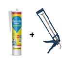 Cola Fixtudo Branco Quartzolit 400g + Aplicador Profissional