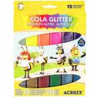 Cola Glitter 23g c/ 12 cores - Acrilex - UNICA