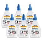 Cola isopor transparente escolar e profissional Compactor 90g kit com 6 unidades