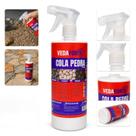 Cola Pedra Líquido Fixador de Pedras Jardim 1L Nanotecnologia Transparente Alta Resistência Paisagismo Pedrisco Brita Veda Forte