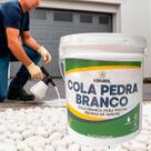 Cola Pedra VBrasil 10L BRANCO Fixador E Impermeabilizante Para Pedras De Jardim, Alta Performance, Rendimento Superior