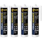 Cola Rodapé Poliestireno Madeira Gesso Isopor Mdf Kit 4un