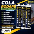 Cola Rodapé Sanca Moldura Colagem Extra Forte Kit 03 Unidades