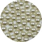 Colagem Meia Pérola 15mm Creme Resina 80pçs 80g Artesanato