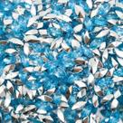 Colagem Navete Strass Acrílico Azul Transparente 5x10mm 300pçs 24g