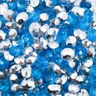 Colagem Oval Strass Acrílico Azul Transparente 8x10mm 100pçs 16g