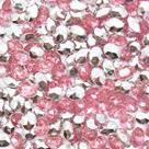 Colagem Oval Strass Acrílico Rosa Transparente 6x8mm 300pçs 30g