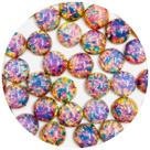 Colagem Pedra Cristal 11mm Cabochon Lilás Irisado 10pçs 15g