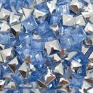 Colagem Quadrado Strass Acrílico Azul Claro Transparente 10mm 200pçs 70g