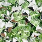 Colagem Quadrado Strass Verde Transparente 10mm 100pçs 32g