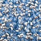 Colagem Retângulo Strass Acrílico Azul Transparente 4x6mm 100pçs 5g