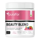 Colágeno hidrolisado com ácido hialurônico, vitamina c, zinco, biotina beauty blend purafor quality saúde e beleza 200g