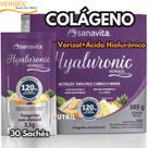 Colágeno Hidrolisado Verisol com Ácido Hialurônico 120mg Sanavita Hyaluronic 30 Sachês Beleza para Pele Cabelos Unhas