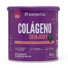Colágeno Skin & Body Sanavita Morango com Açaí 300g