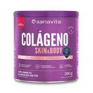 Colágeno Skin e Body Hidrolisado Sabor Cranberry 300g Sanavita