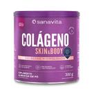 Colágeno Skin e Body Sabor Morango com Açaí 300g Sanavita