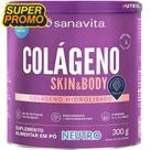 Colágeno Skin Sanavita - Colágeno Hidrolisado com vitaminas - 300g - Diversos Sabores