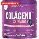 Colágeno Skin Sanavita - Colágeno Hidrolisado com vitaminas - 300g - Diversos Sabores
