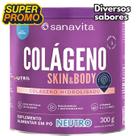 Colágeno Skin Sanavita Colágeno Hidrolisado com vitaminas para Pele e Unhas 300g Diversos Sabores