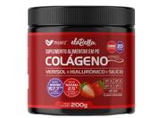 Colágeno Verisol + Hialurônico + Silicio em Pó 200g Muwiz Sabor Morango