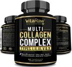 Colágeno VitaRaw 1800mg - Tipos I, II, III, V e X - 180 Comprimidos
