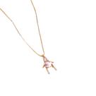 Colar 1 Menina Filha Zirconia Luxo Semi Joias Banho Ouro