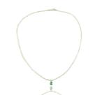 Colar 40 Cm Ponto Luz Gota Prata Legitima 925