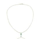 Colar 40 Cm Ponto Luz Gota Prata Legitima 925