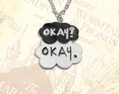Colar A Culpa é das Estrelas Okay Okay Pingente Nuvem Duplo Filme Romance Geek Design Geek