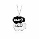 Colar A Culpa é das Estrelas Okay Okay Pingente Nuvem Duplo Filme Romance Geek Original Premium