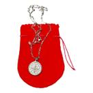 COLAR AÇO INOX 60CM tijolinho MEDALHA SÃO BENTO 2CM RELEVO