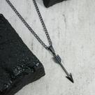 Colar Aço Inox Arrow Grafite Colar Aço Inox Arrow Grafite