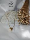 Colar Aço Inox Dourado com Pingente Coração_ Colar Sienna