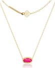 Colar AiCase com pingente banhado a ouro 18K para mulheres rosa choque