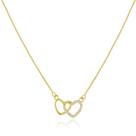 Colar Amore Corações Entrelaçados - Banho Ouro 18k