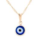 Colar Amuleto Olho Grego Azul 8 mm Proteção Contra Inveja - Sunshine Cristais