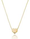 Colar Angelina Veneziana Com Pingente de Coração Liso em Formato Caixa banhado em Ouro 18k Colar Angelina Veneziana Com Pingente de Coração Liso em Formato Caixa banhado em Ouro 18k