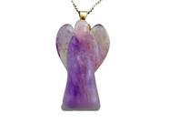 Colar Anjo Pedra Ametista Natural Montagem Pino Prata 950 Colar Anjo Pedra Ametista Natural Montagem Pino Prata 950