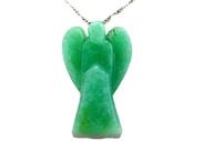 Colar Anjo Pedra Aventurina Verde Montagem Pino Prata 950