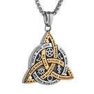 Colar AOOMO Triquetra Nó Celta em Aço Inoxidável